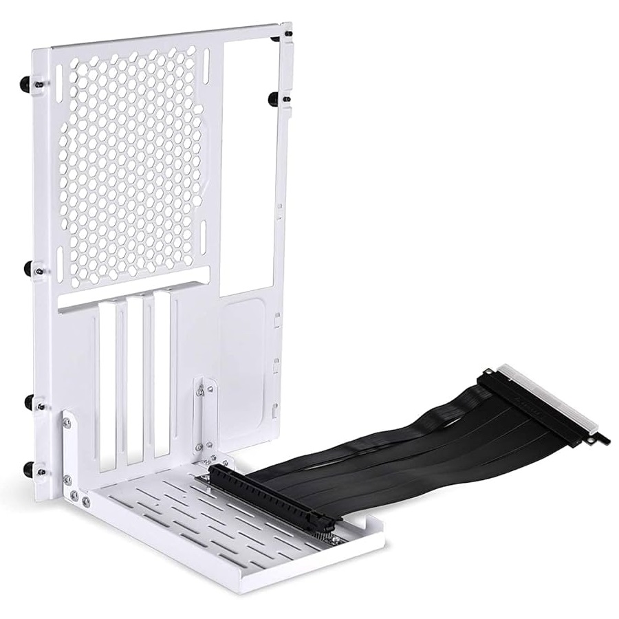 SUPPORT VERTICAL BRACKET KIT GPU HOLDER METAL WITH RISER 200MM PCIE 4.0 LIAN LI O11 DYNAMIC MINI WHITE